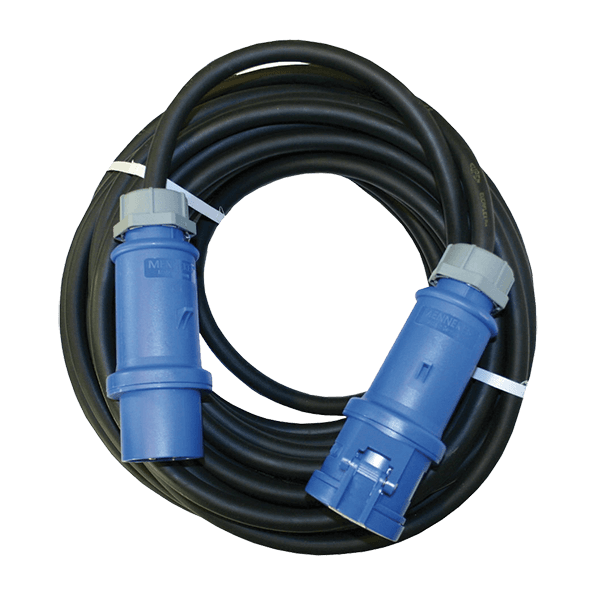 Kabel 3-fase 32A 230V 25m — leie hos Akershus Maskinutleie