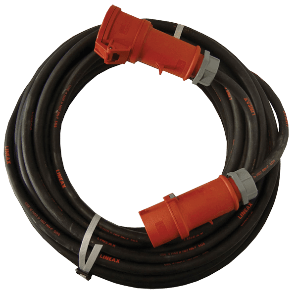 Kabel 3-fase 32A 400V 25m — leie hos Akershus Maskinutleie