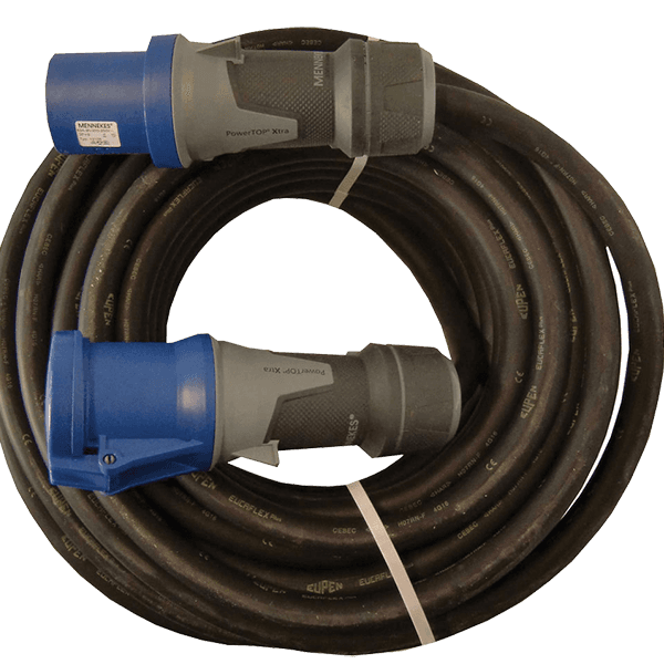 Kabel 3-fase 63A 230V 25m — leie hos Akershus Maskinutleie
