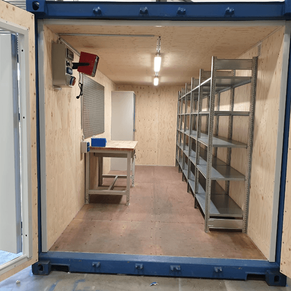 Verkstedcontainer — leie hos Akershus Maskinutleie