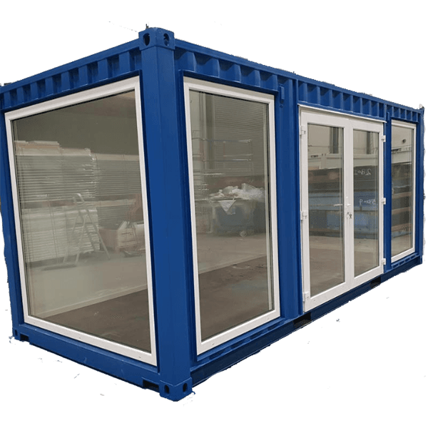 Utstillingscontainer — leie hos Akershus Maskinutleie